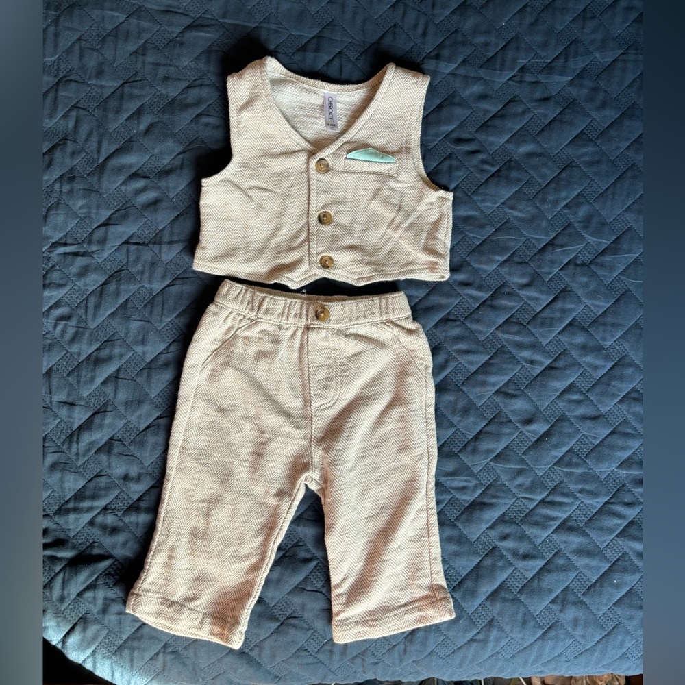 Cherokee pants and vest 3-6m